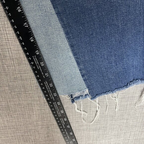 Mavi Jeans Women 27 Blue Elliot High Rise Wide Crop Two Tone Denim New - Picture 6 of 14